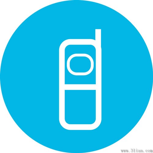 Иконка синий телефон