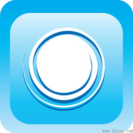 icône ronde bleue