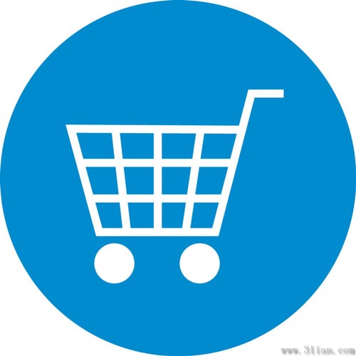 Blue Shopping Cart Icon