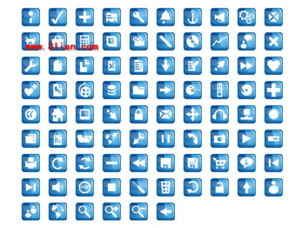niebieski kwadrat jest ikona strony