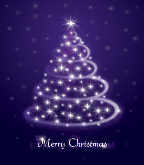 blauen Sternen Weihnachtsbaum Hintergrund