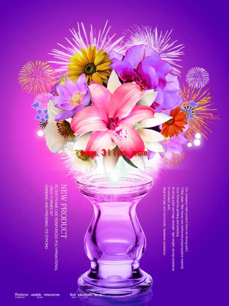 Bouquet Vase Feuerwerk