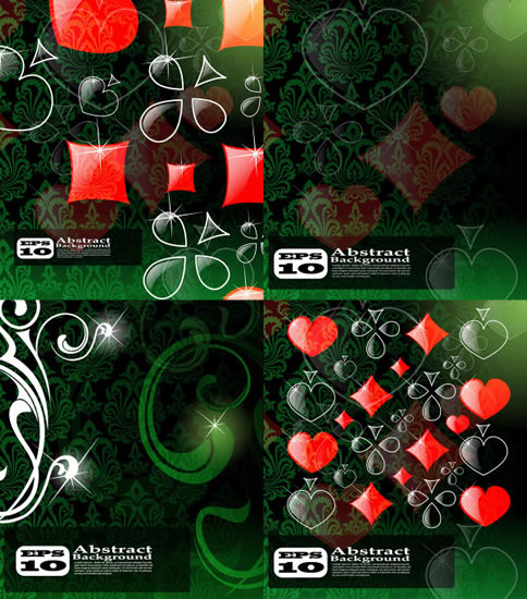 Box Of Hearts Clubs Spades Shading Pattern
