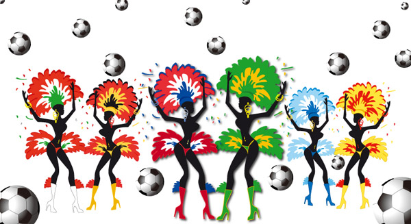 Brezilya samba futbol arka plan