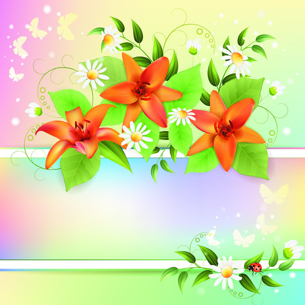 Bright Flowers Background