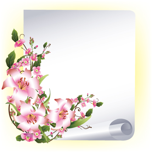 Bright Flowers Decorate The Background