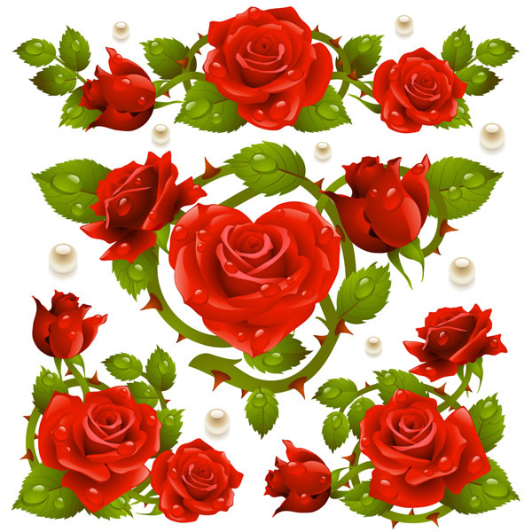 Rose rosse luminose