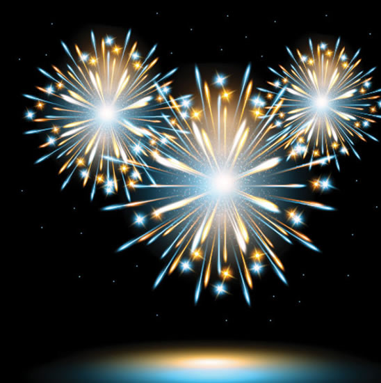 Bright Star Fireworks Display Effect