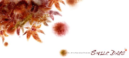Brown Leaves Hand Painted Backgrounds Psd