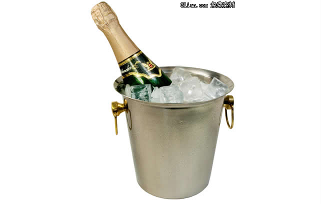 シャンパンの psd 素材の氷のバケツ