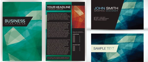 design de cartões e panfletos de negócios