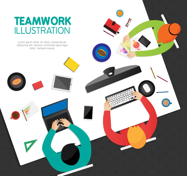 illustrazione di teamwork business