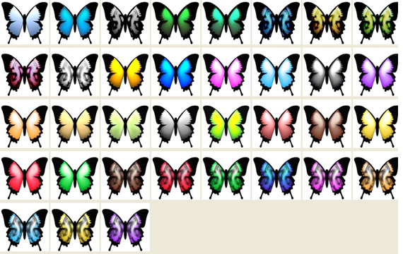 Schmetterling PNG-icons