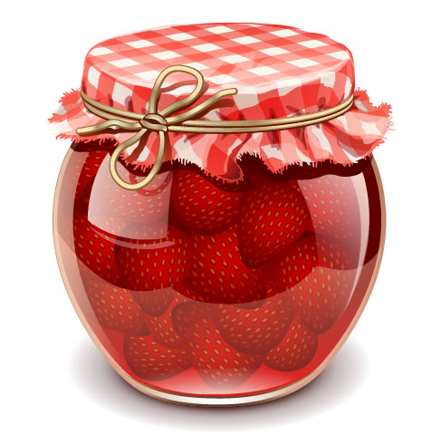 conserve les designs d'emballage aux fraises