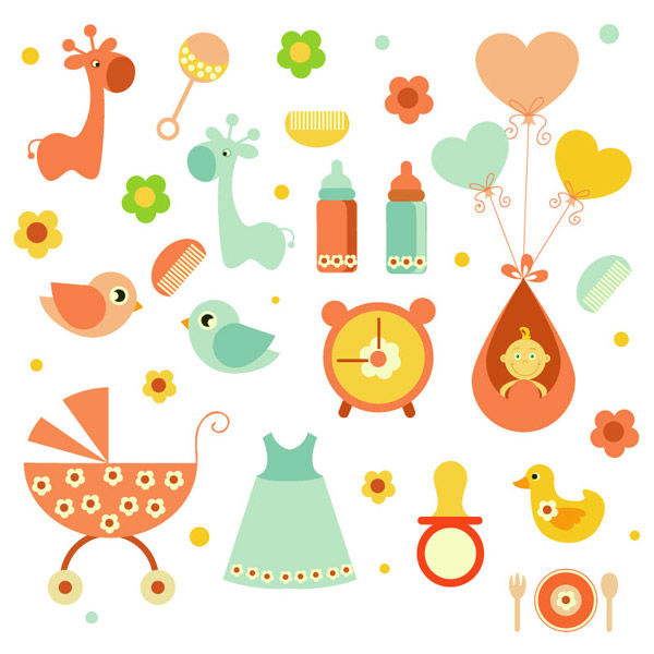 Cartoon Baby Products-vector Misc-free Vector Free Download