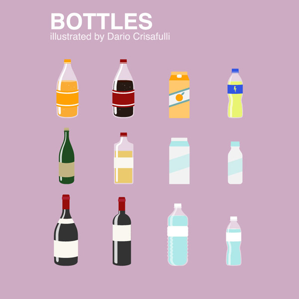мультфильм дизайн бутылки