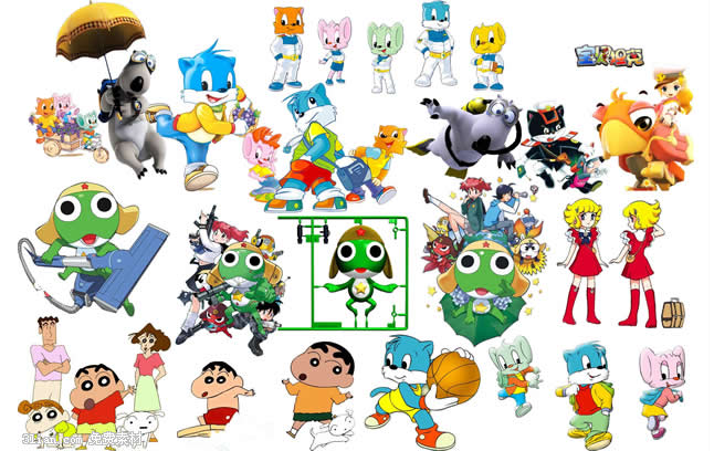 Персонажи из мультфильма персонажей psd материал