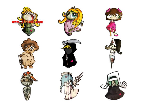 Cartoon Charaktere transparente PNG-icons