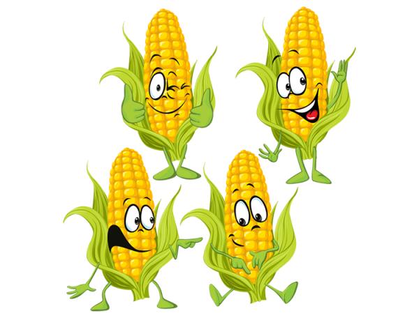 dibujos animados sonrisas de maíz