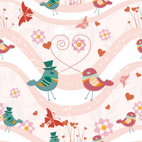 dibujos animados lindo amor aves