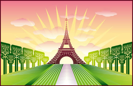 Cartoon Eiffelturm