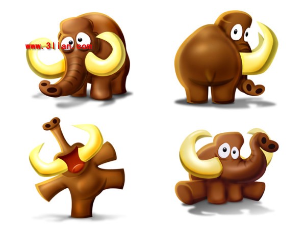 emoticons de elefante dos desenhos animados