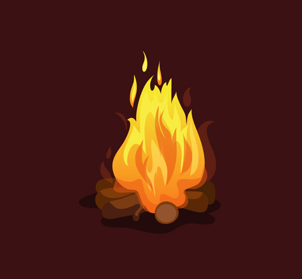 мультфильм дизайн огонь