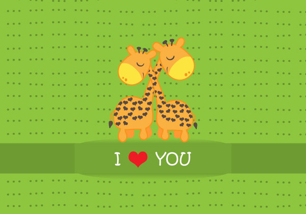 Cartoon-Giraffe-Hintergrund