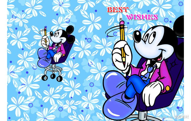 Cartoon Mickey Mouse Psd Template