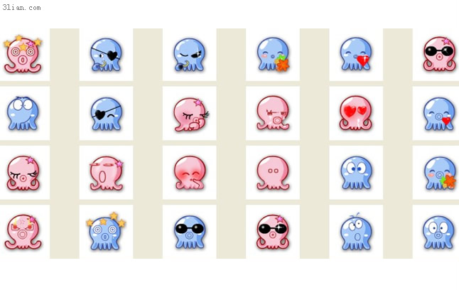 Cartoon Octopus Expression Png Icons