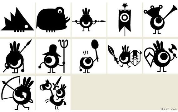 Cartoon One Eyed Warrior Png Icons