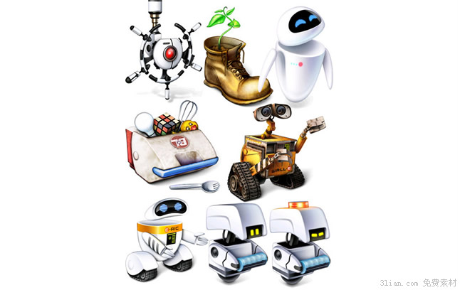 desenho animado robô ícones
