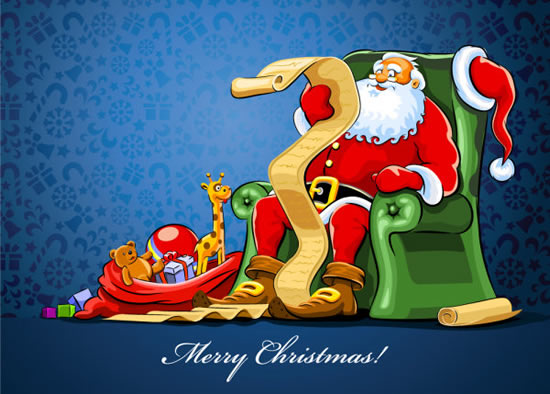 Мультфильм Санта Клаус подарки снежного оленя