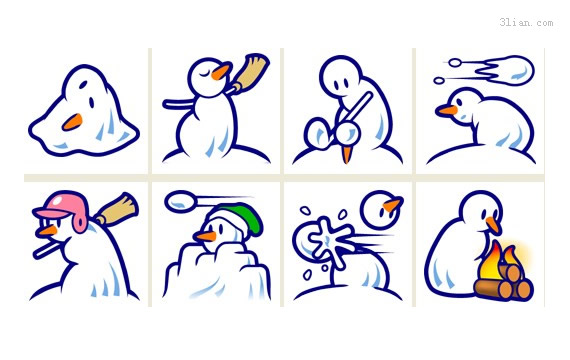 muñeco de nieve icono png de dibujos animados
