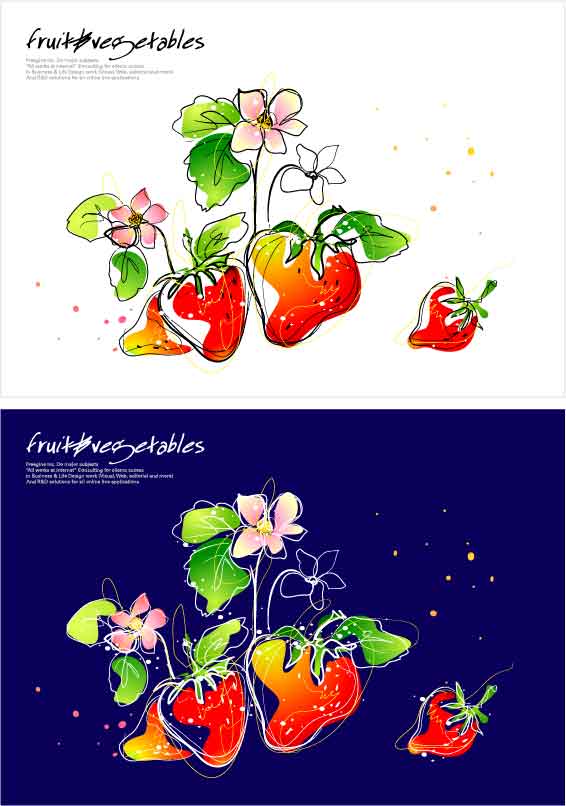 Ilustración de dibujos animados de fresas