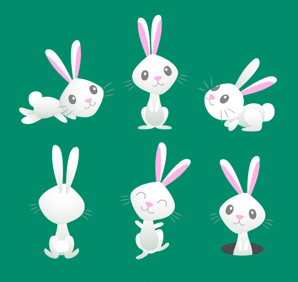 Cartoon weißen Kaninchen