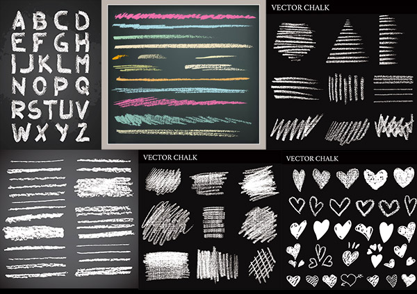 Chalk Brushes Design Backgrounds