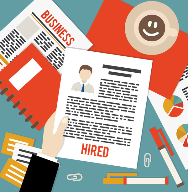 Check Out Resume Business Illustrations
