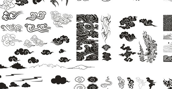 China S Traditional Black And White Cloud Pattern