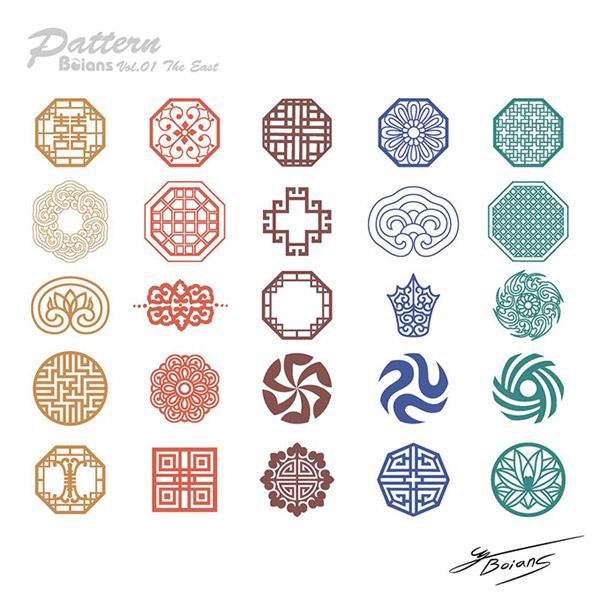 중국 시리즈 조각 패턴
