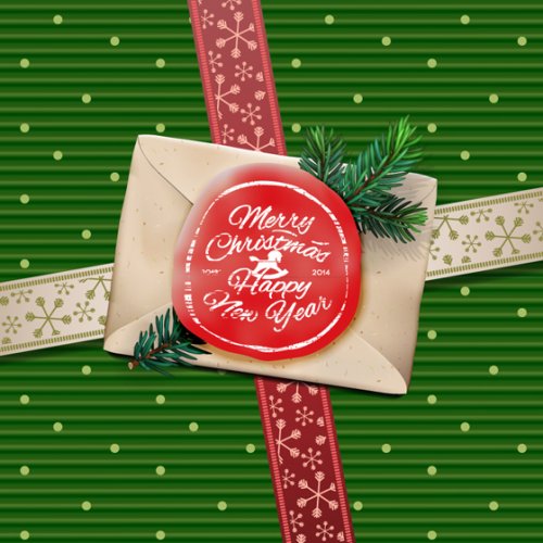 Weihnachten-Umschlag-Kiefer-Hintergrund