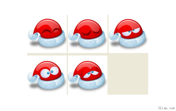 icones au format png Noël chapeau visage