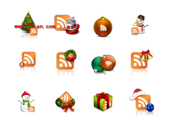 Weihnachts-Seite abonnieren RSS-icons