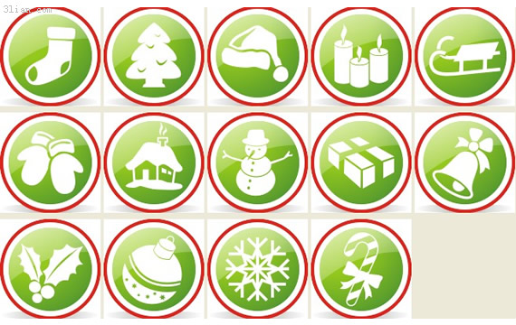Christmas Round Png Icons