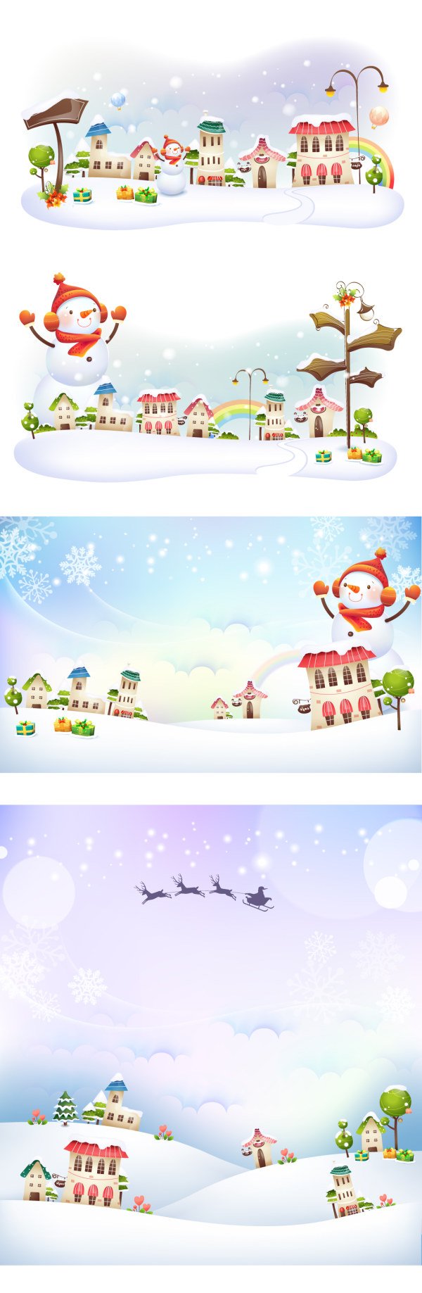 material de ilustração de globo de neve de Natal
