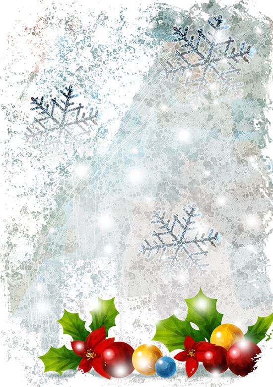 Christmas Snowflake Background Psd Material