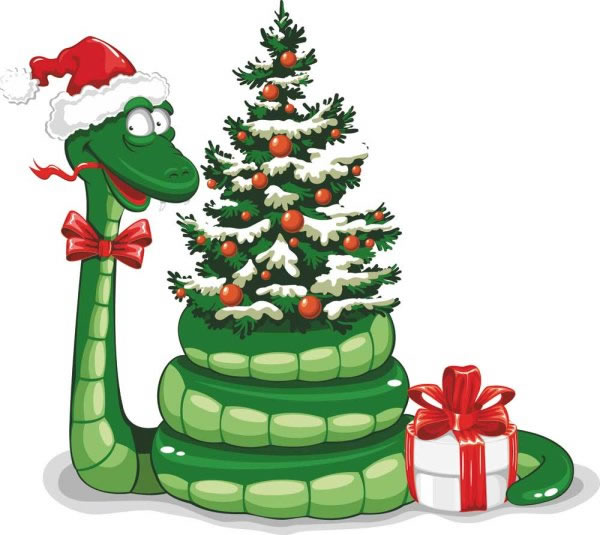 Boże Narodzenie drzewo węża