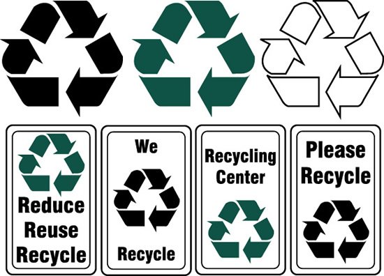 labels environnementaux flèche circulaire