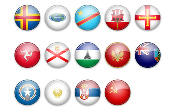 les États circulaires drapeau icônes png