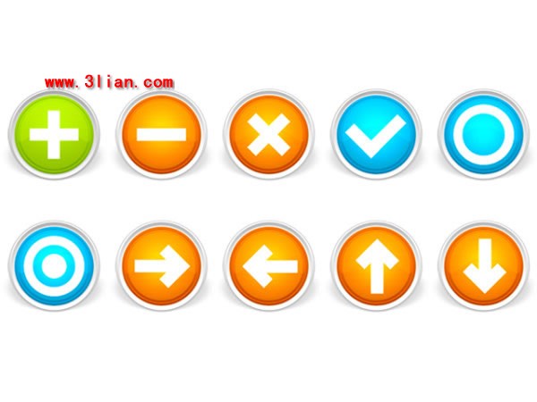 Circular Web Page Icons
